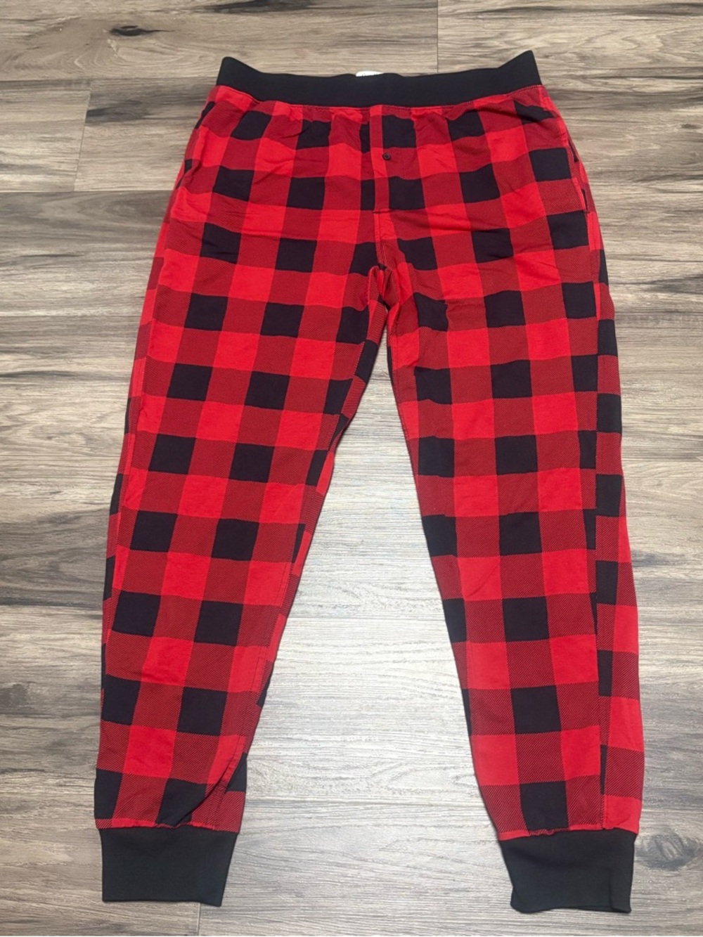 Goodfellow & Co Black and Red Plaid Jogger Pants